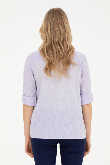 Women Purple Shirt Long Sleeve_G082SZ0040 1840395_VR034_05
