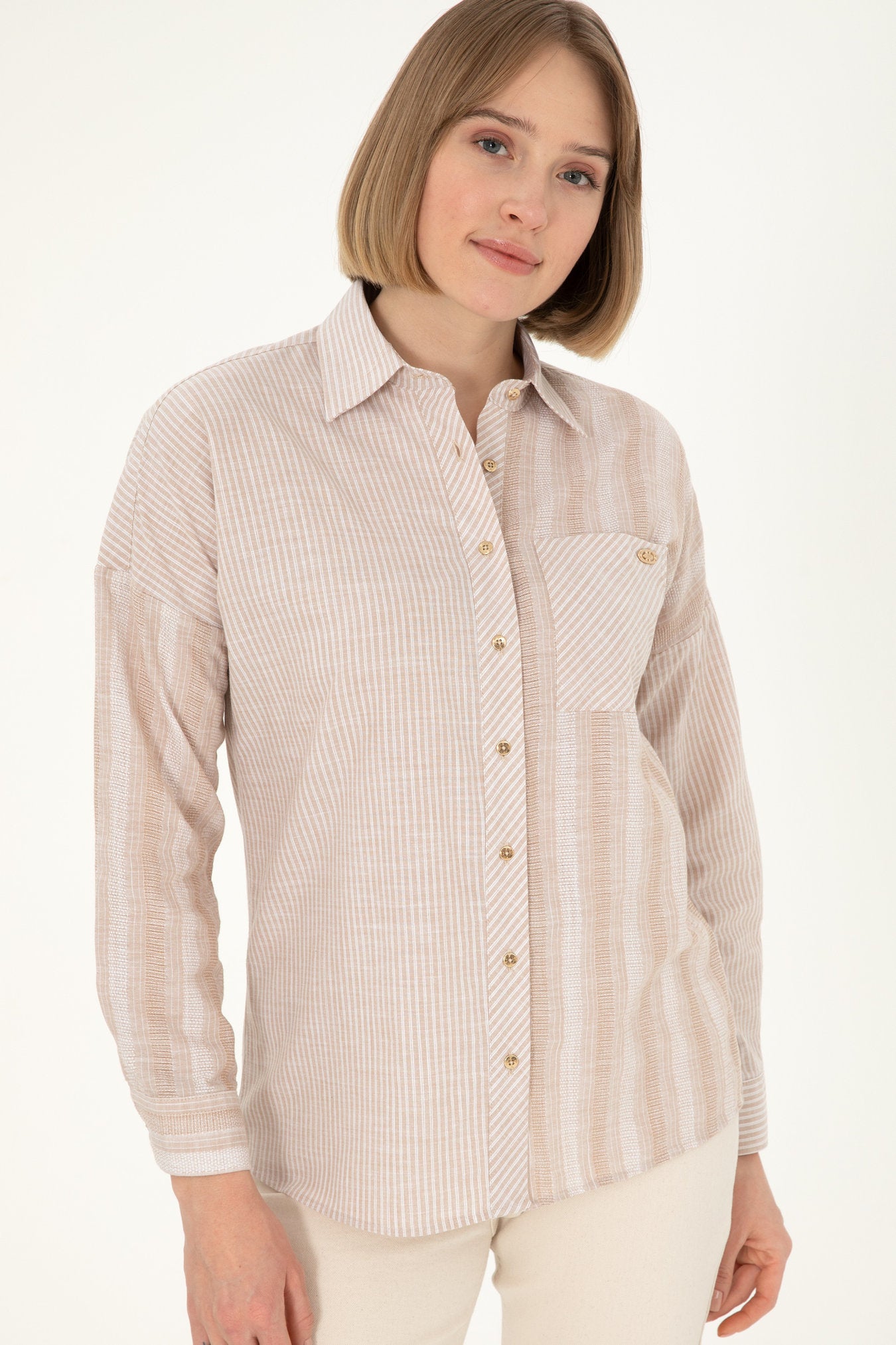 Beige Long Button Down Shirt_G082SZ0040 1997148_VR085_03