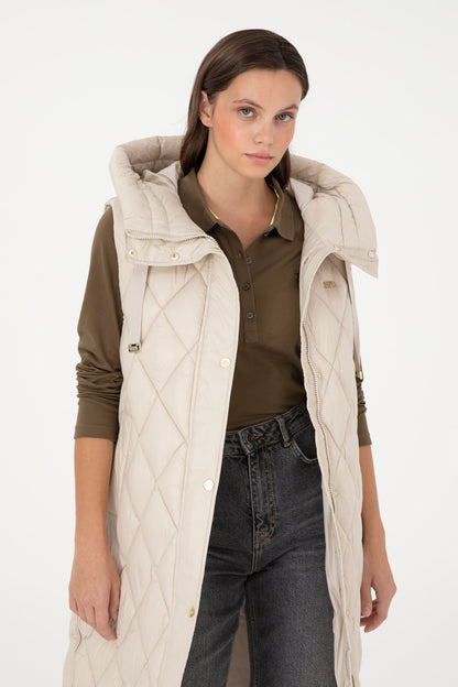 Beige Long Quilted Puffer Vest_G082SZ0100 1939736_VR071_03