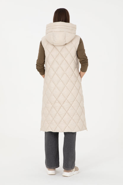 Beige Long Quilted Puffer Vest_G082SZ0100 1939736_VR071_05