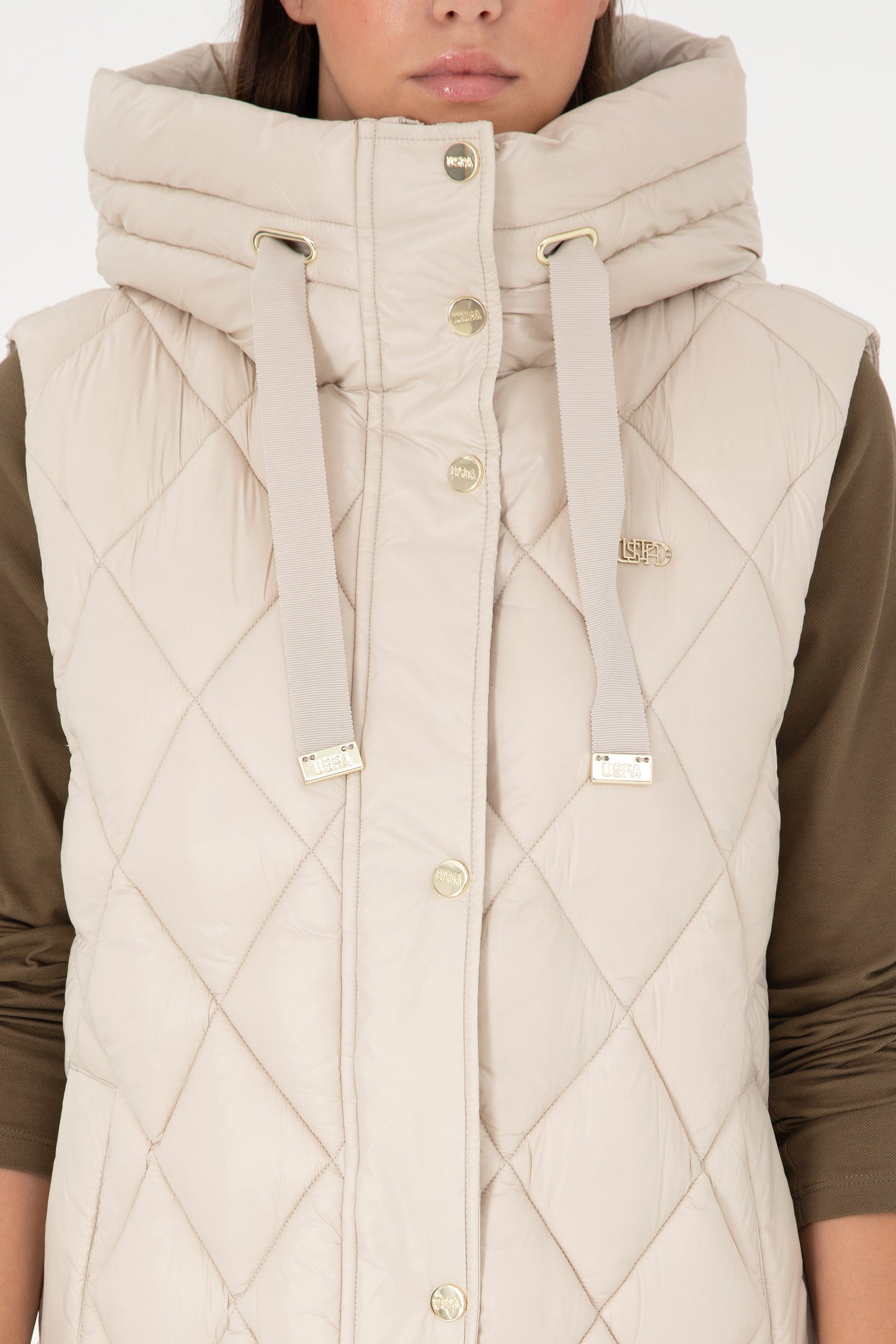 Beige Long Quilted Puffer Vest_G082SZ0100 1939736_VR071_06