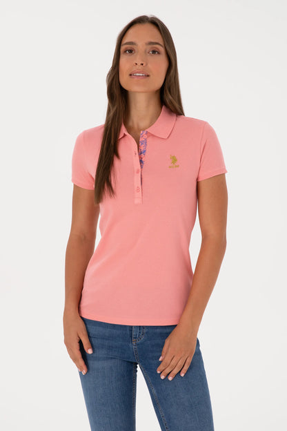 U.S. Polo Assn. Pink Women Pink Polo Shirt SKU: G082SZ0110 2075777_VR041 Image 03