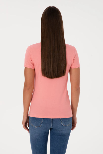 U.S. Polo Assn. Pink Women Pink Polo Shirt SKU: G082SZ0110 2075777_VR041 Image 05