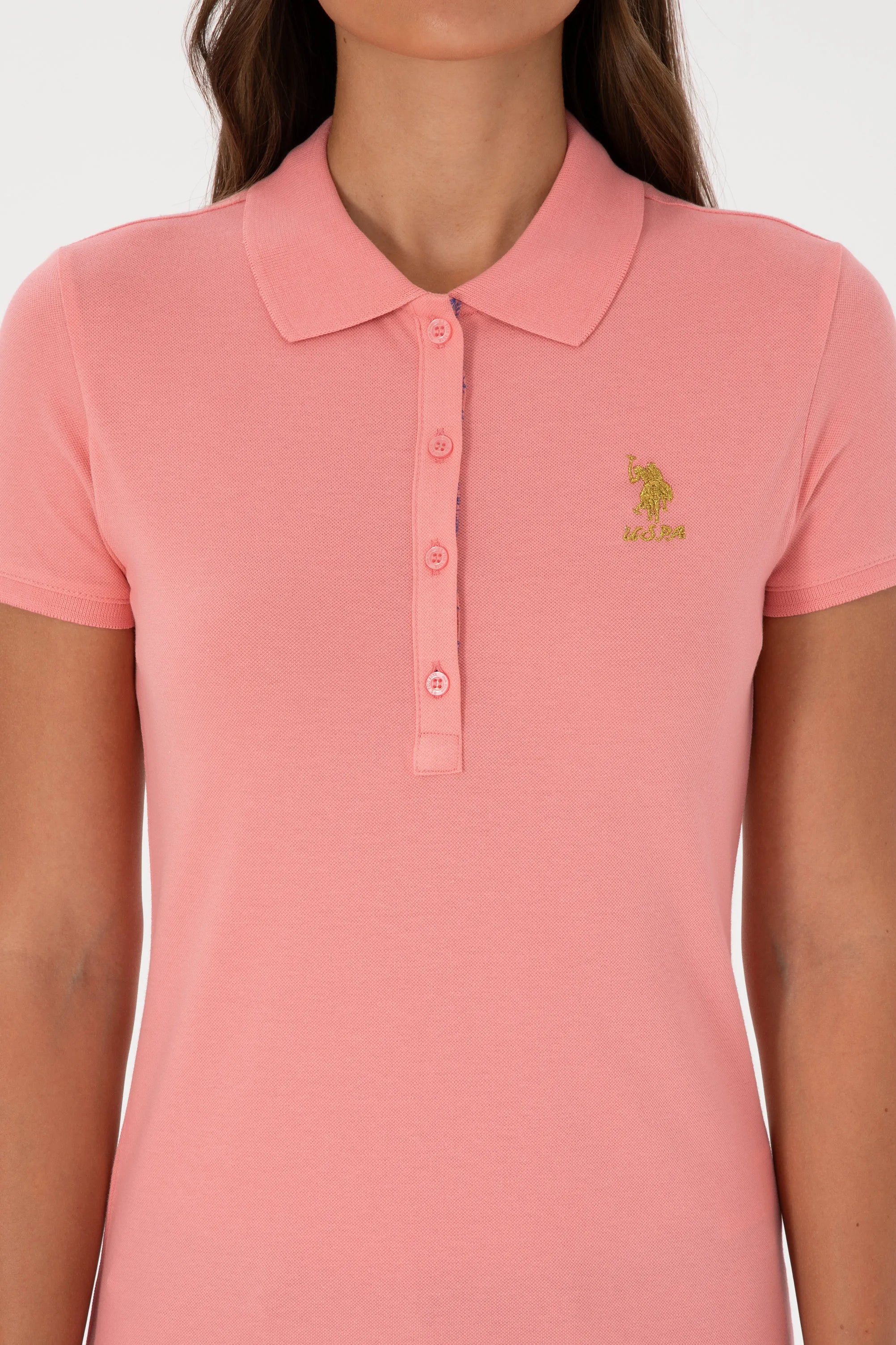 U.S. Polo Assn. Pink Women Pink Polo Shirt SKU: G082SZ0110 2075777_VR041 Image 06