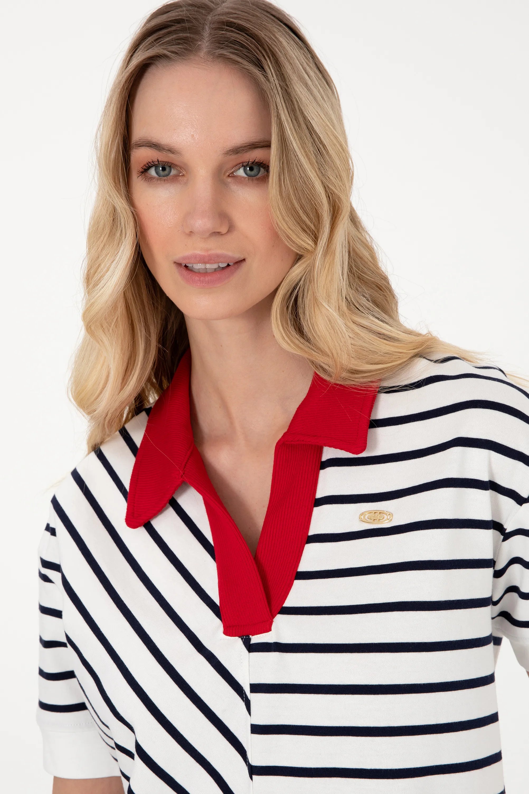 U.S. Polo Assn. Navy Blue Women Navy Blue Polo Shirt SKU: G082SZ0110 2104620_VR033 Image 02