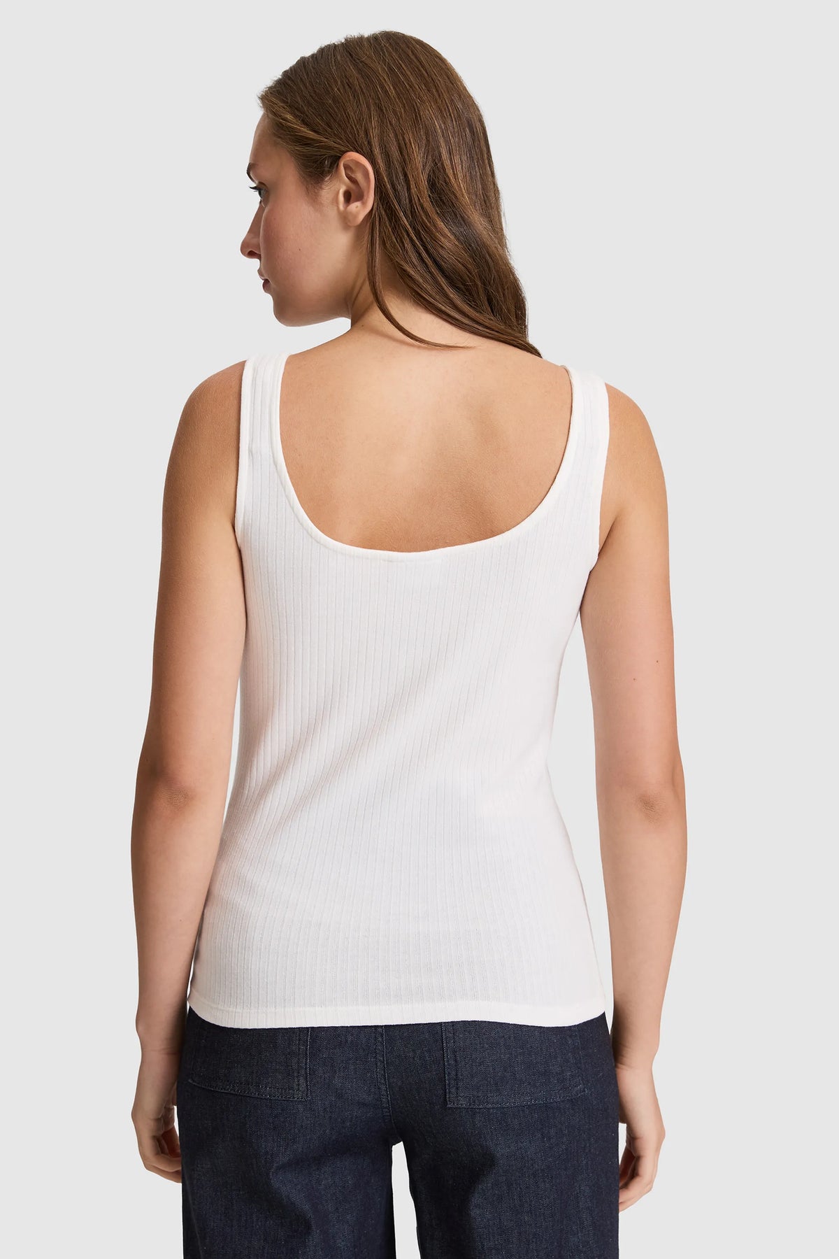 U.S. Polo Assn. Pearl Women Pearl Ribbed Sleeveless Top SKU: G082SZ0110 PU-10062_VR256 Image 05