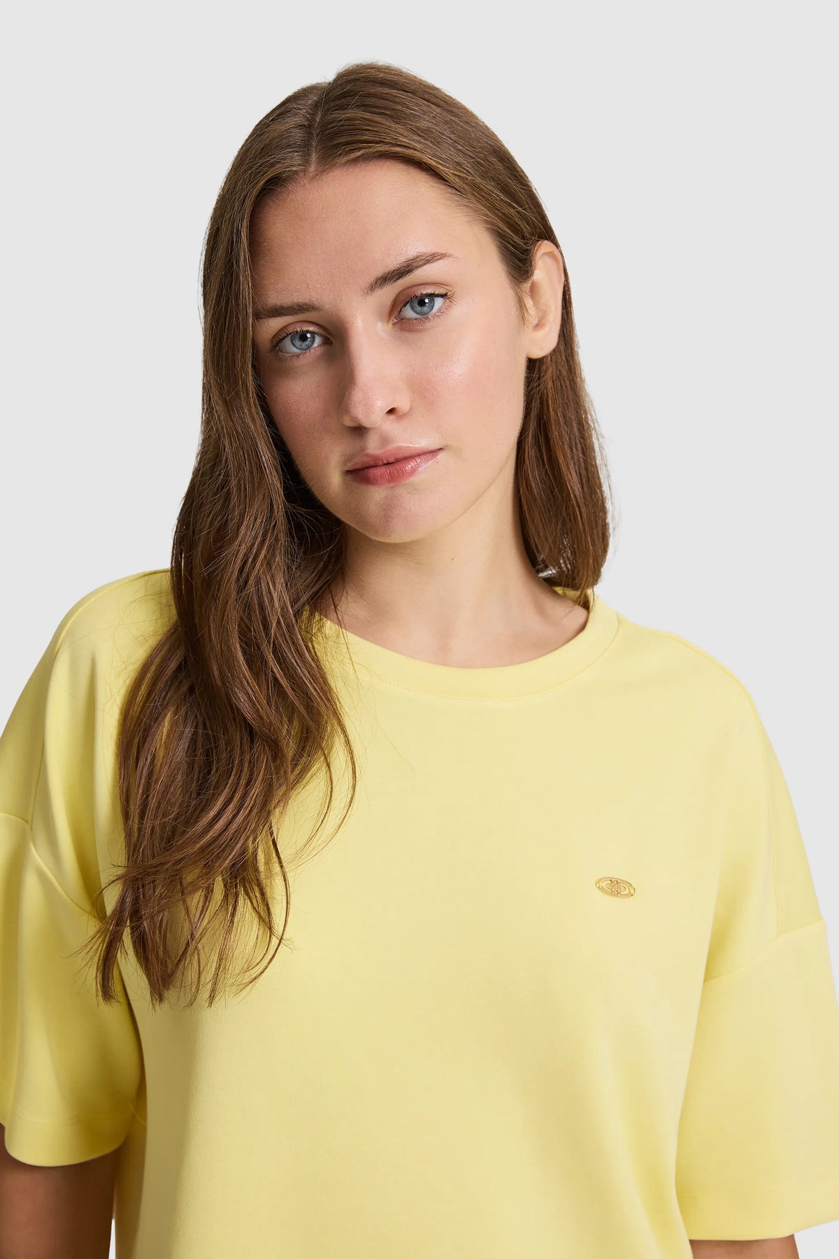 U.S. Polo Assn. Light Yellow Women Light Yellow Short Sleeve Relaxed Fit T-Shirt SKU: G082SZ0110 PU-12181_VR004 Image 02