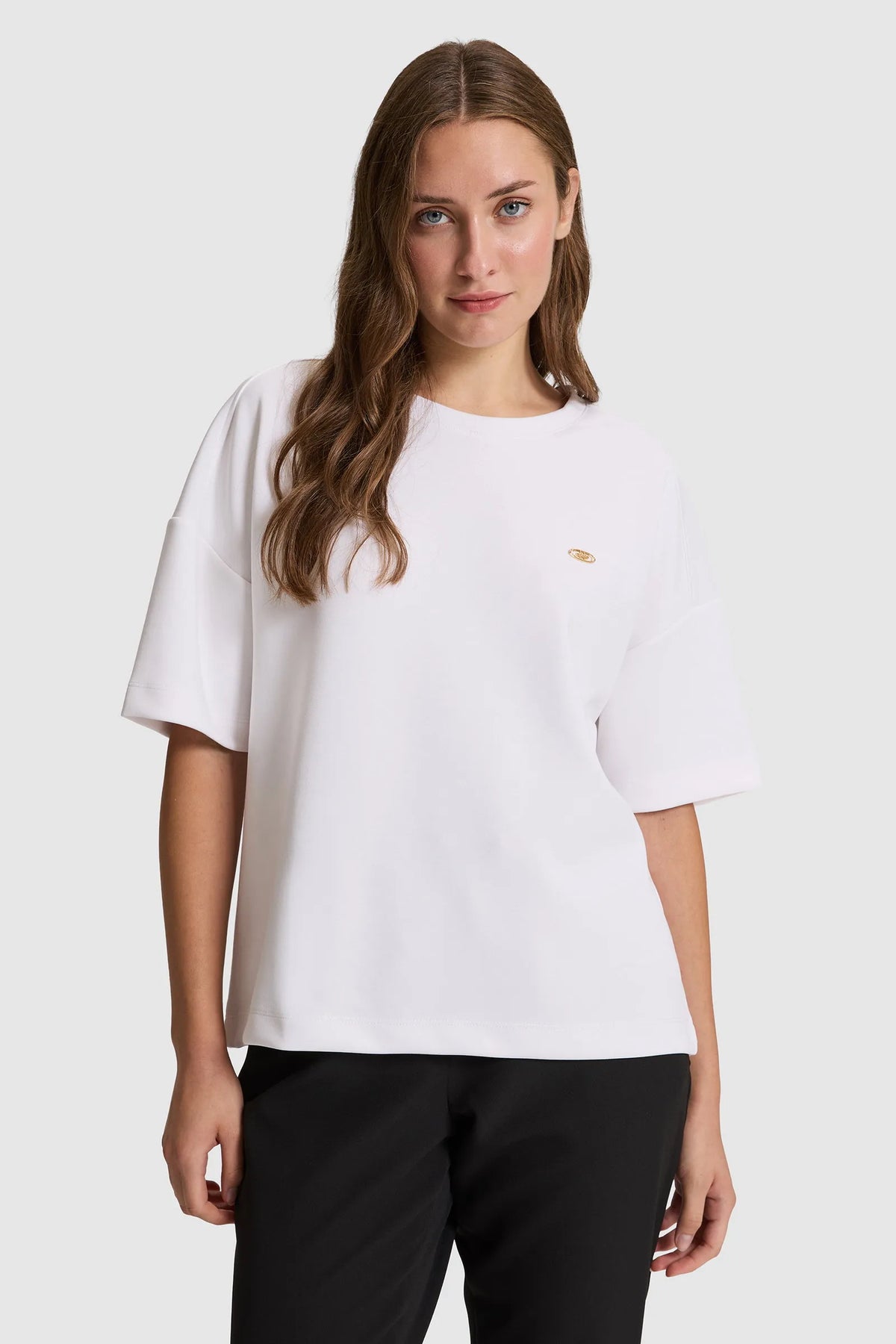 U.S. Polo Assn. White Women White Short Sleeve Relaxed Fit T-Shirt SKU: G082SZ0110 PU-12181_VR013 Image 01