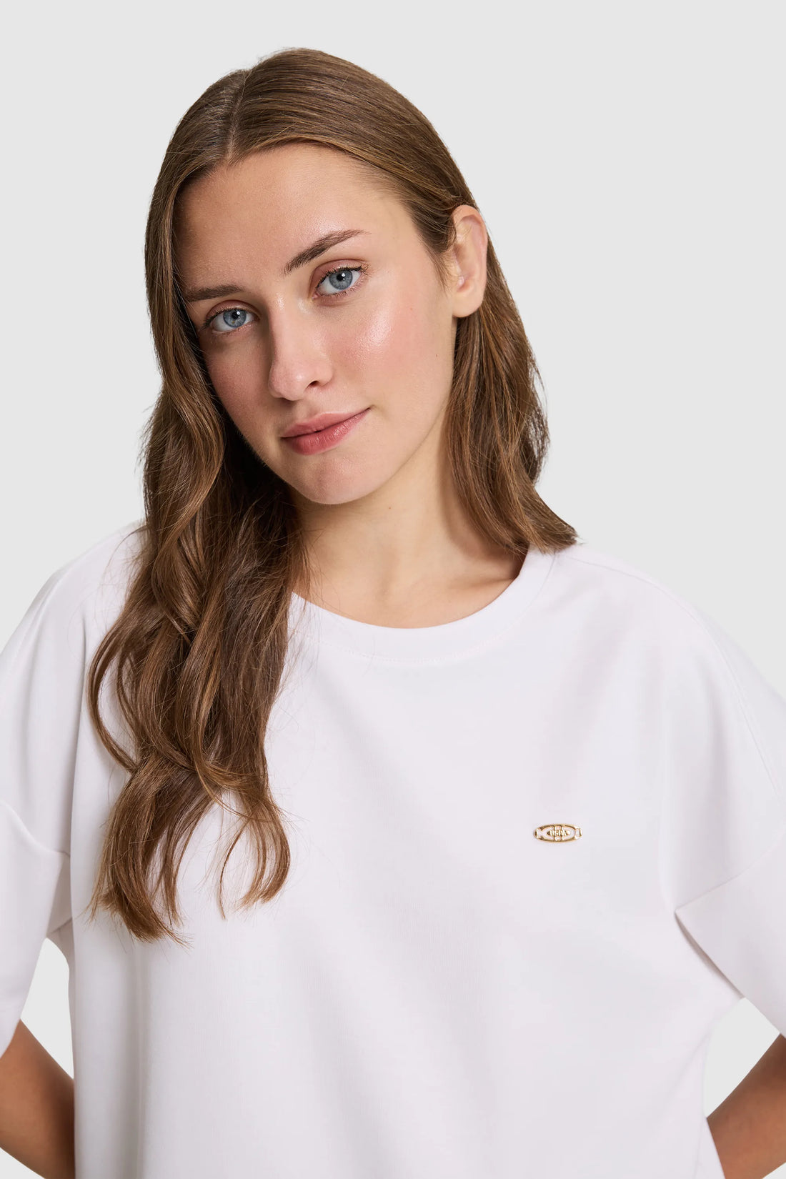 U.S. Polo Assn. White Women White Short Sleeve Relaxed Fit T-Shirt SKU: G082SZ0110 PU-12181_VR013 Image 02
