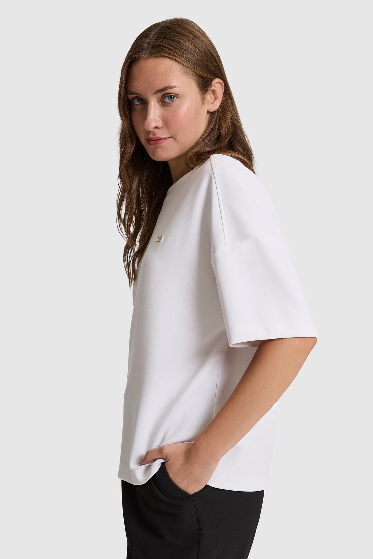 U.S. Polo Assn. White Women White Short Sleeve Relaxed Fit T-Shirt SKU: G082SZ0110 PU-12181_VR013 Image 03