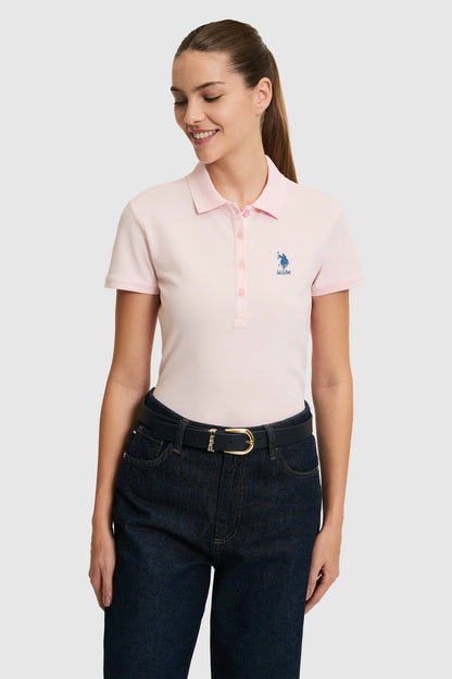 U.S. Polo Assn. Light Pink Women Light Pink Short Sleeve PiquŽ Polo Shirt SKU: G082SZ0110 PU-8814_VR078 Image 01