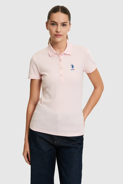 U.S. Polo Assn. Light Pink Women Light Pink Short Sleeve PiquŽ Polo Shirt SKU: G082SZ0110 PU-8814_VR078 Image 03