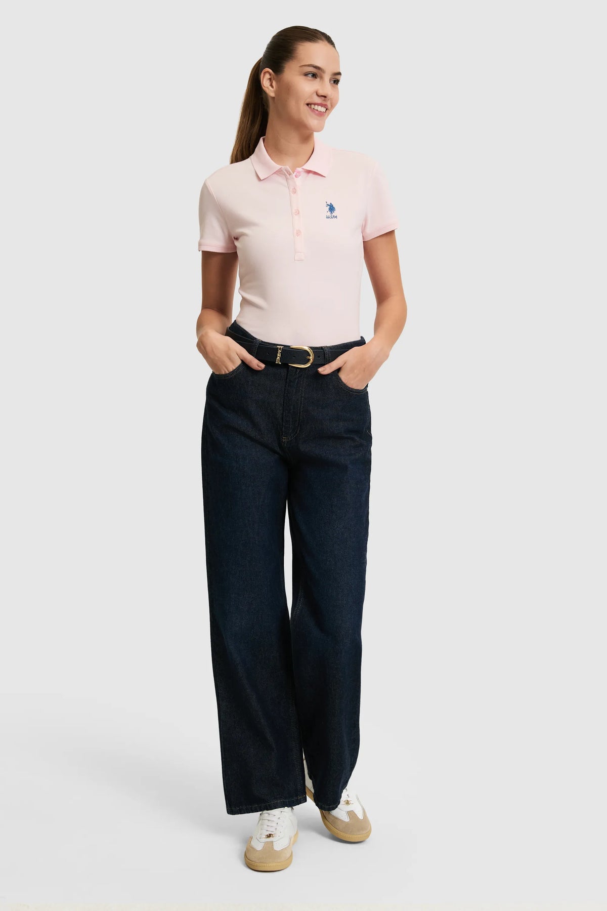 U.S. Polo Assn. Light Pink Women Light Pink Short Sleeve PiquŽ Polo Shirt SKU: G082SZ0110 PU-8814_VR078 Image 04