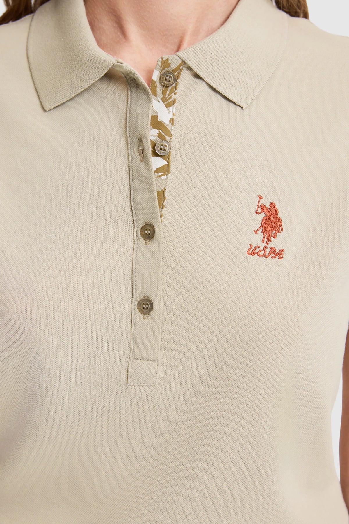 U.S. Polo Assn. Light Khaki Women Light Khaki Short Sleeve PiquŽ Polo Shirt SKU: G082SZ0110 PU-8814_VR183 Image 06