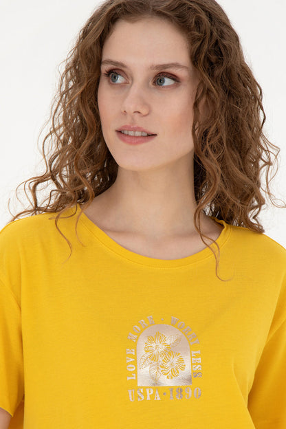 Women Yellow T-Shirt_G082SZ0110 1825270_VR043_01