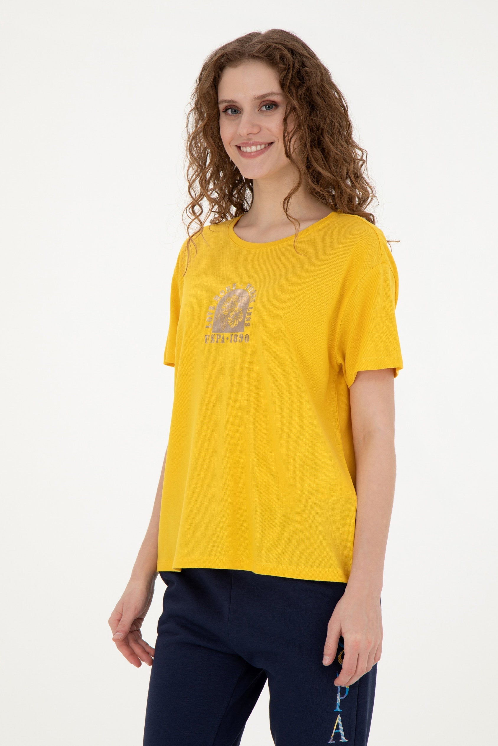 Women Yellow T-Shirt_G082SZ0110 1825270_VR043_02