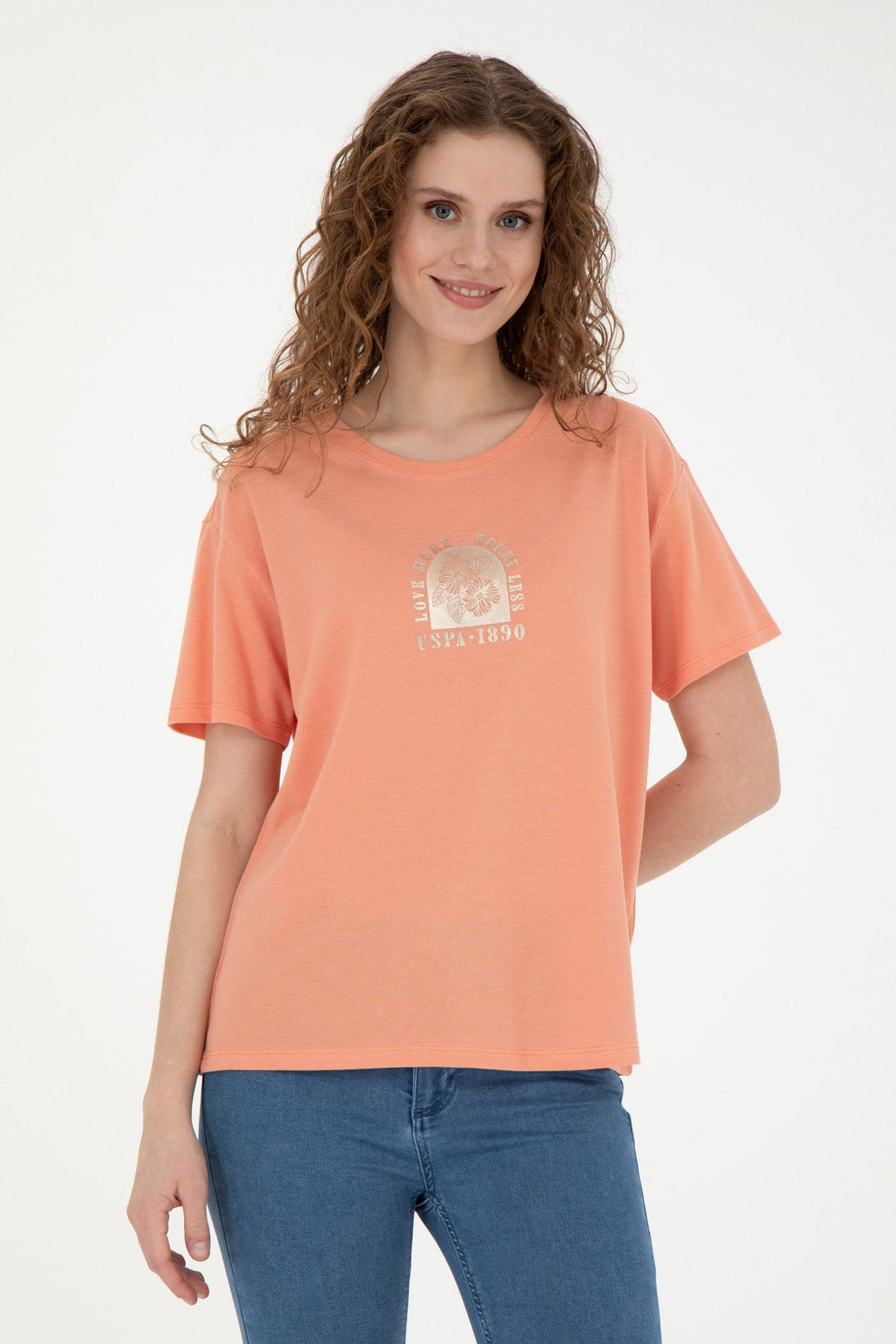 Women Orange T-Shirt_G082SZ0110 1825270_VR047_02