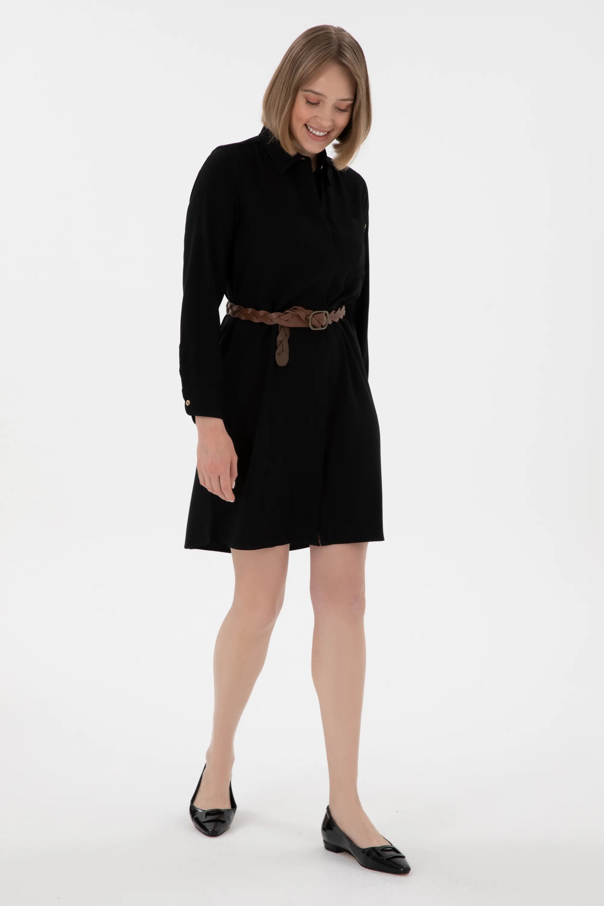 U.S. Polo Assn. Black Women Black Woven Dress SKU: G082SZ0320 2119558_VR046 Image 03