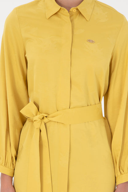 Yellow Shirt Style Midi Dress_G082SZ0320 1941946_VR094_06