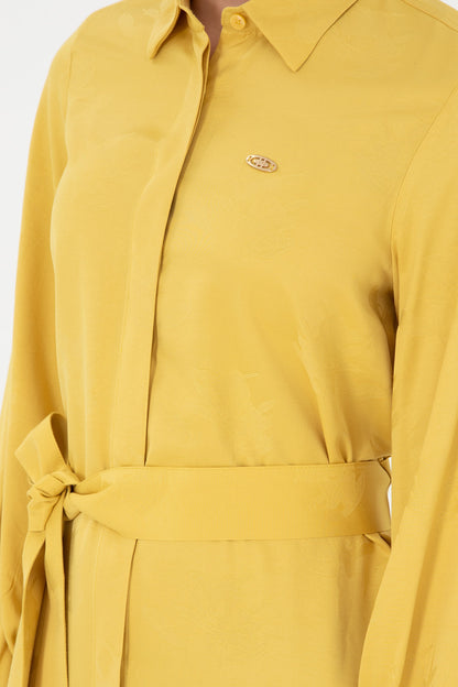 Yellow Shirt Style Midi Dress_G082SZ0320 1941946_VR094_07