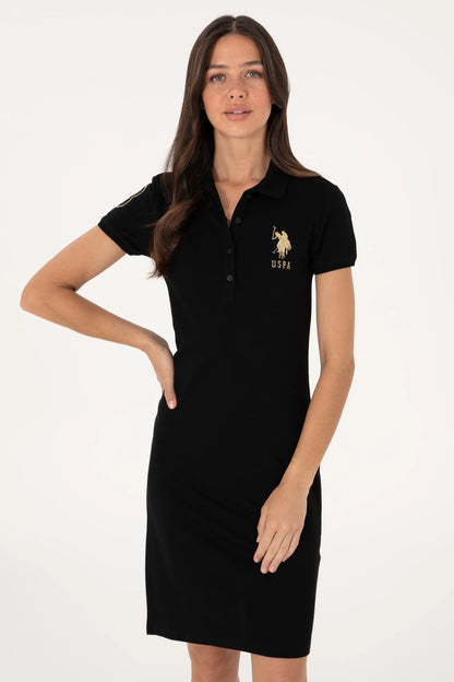 U.S. Polo Assn. Black Women Black Knitting Dress SKU: G082SZ0750 2075702_VR046 Image 02