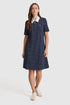 U.S. Polo Assn. Navy Women Navy Short Sleeve Printed Shirt Knee-Length Dress SKU: G082SZ0750 PU-10009_VR033 Image 01