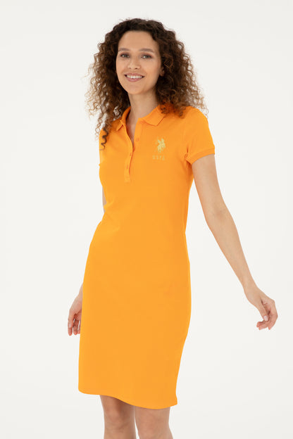 Orange Polo Style Dress_G082SZ0750 1806726_VR051_04