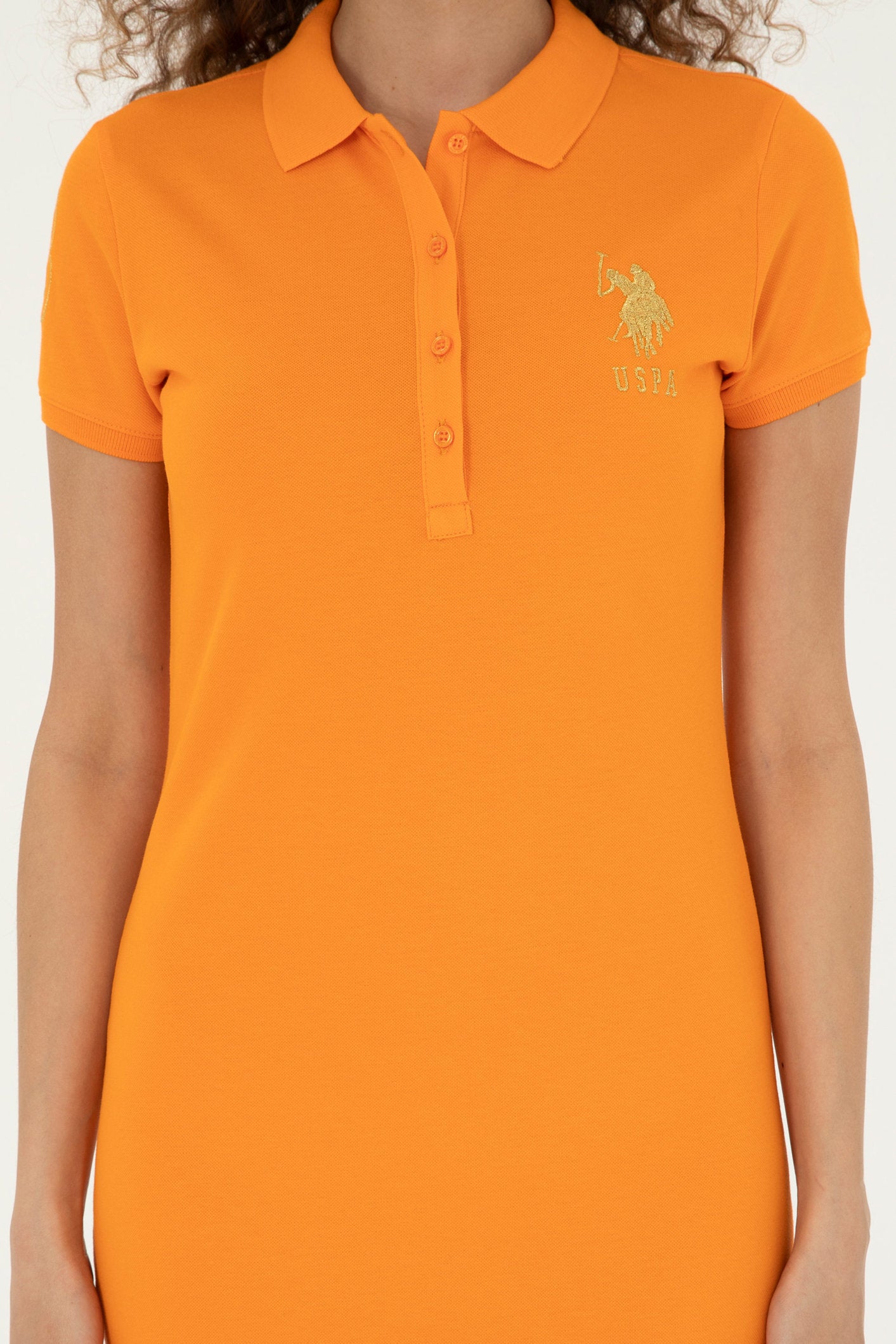 Orange Polo Style Dress_G082SZ0750 1806726_VR051_06