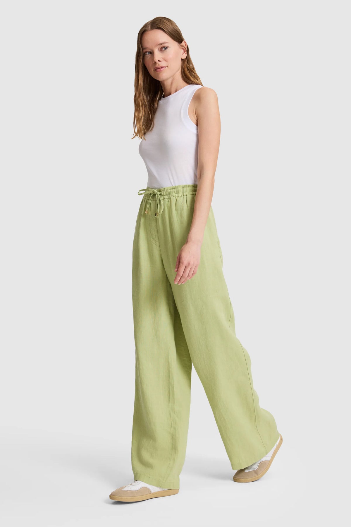U.S. Polo Assn. Ages Women Sage Wide Leg Drawstring Slip on Trousers SKU: G082SZ0780 PU-9842_VR016 Image 03