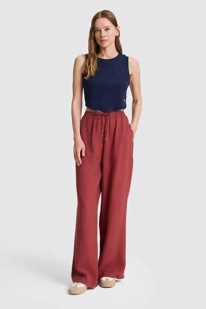 U.S. Polo Assn. Cherry Women Cherry Wide Leg Drawstring Slip on Trousers SKU: G082SZ0780 PU-9842_VR223 Image 01