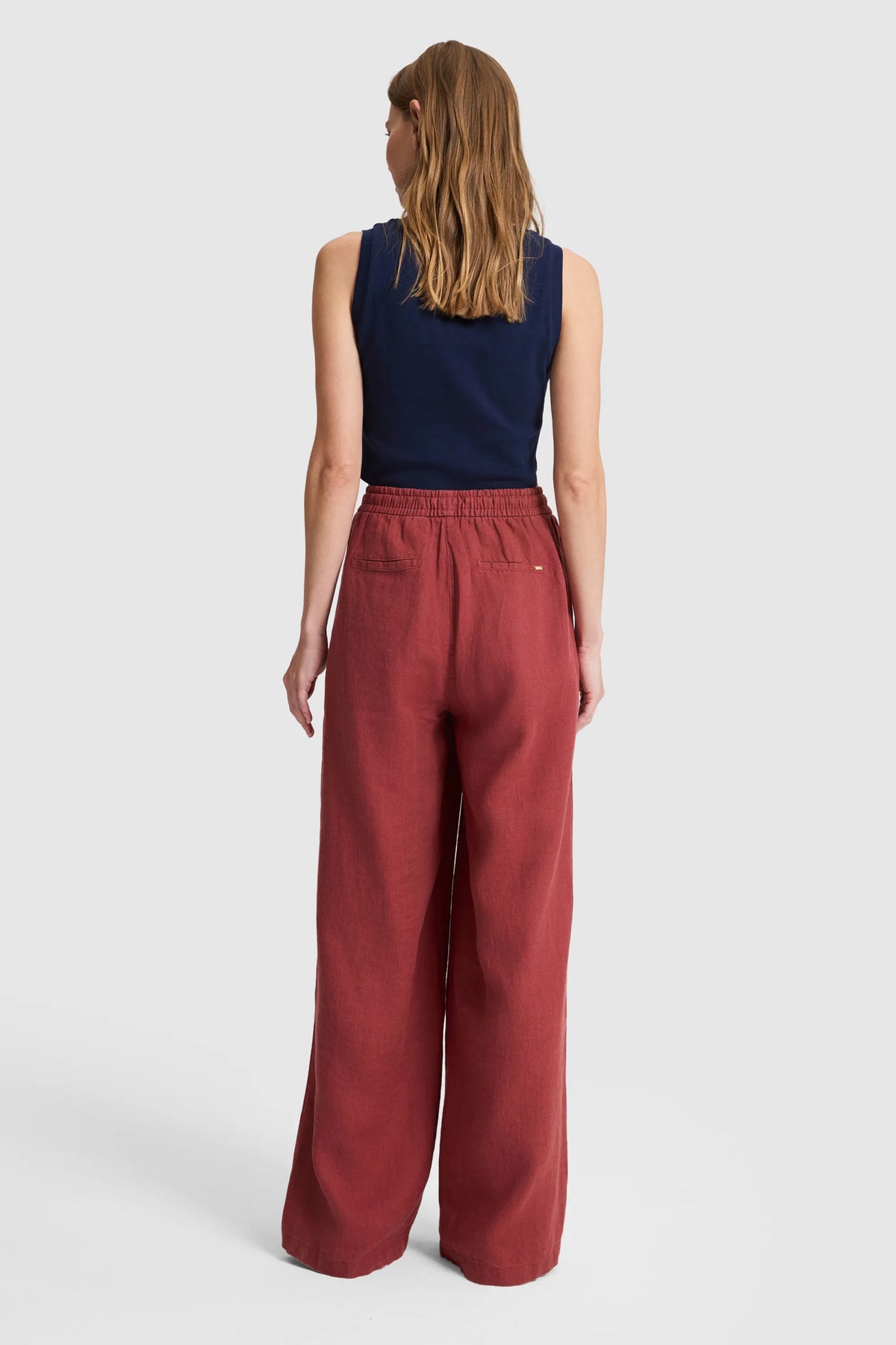 U.S. Polo Assn. Cherry Women Cherry Wide Leg Drawstring Slip on Trousers SKU: G082SZ0780 PU-9842_VR223 Image 05