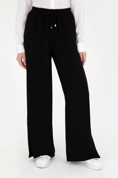 Black Wide Leg Slip On Trousers_G082SZ0780 1824749_VR046_02