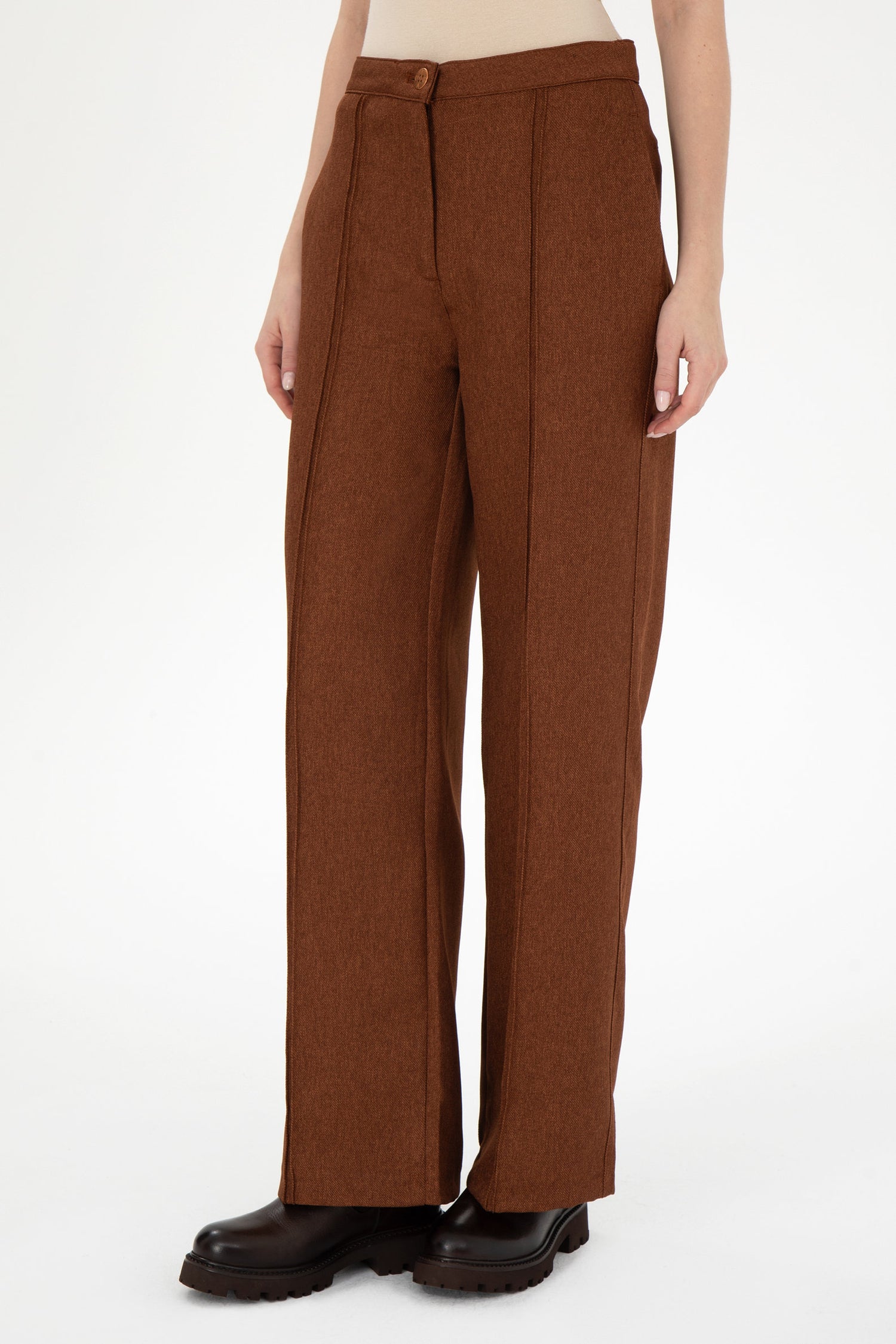 Brown Wide Leg Dress Trousers_G082SZ0780 1945119_VR029_02