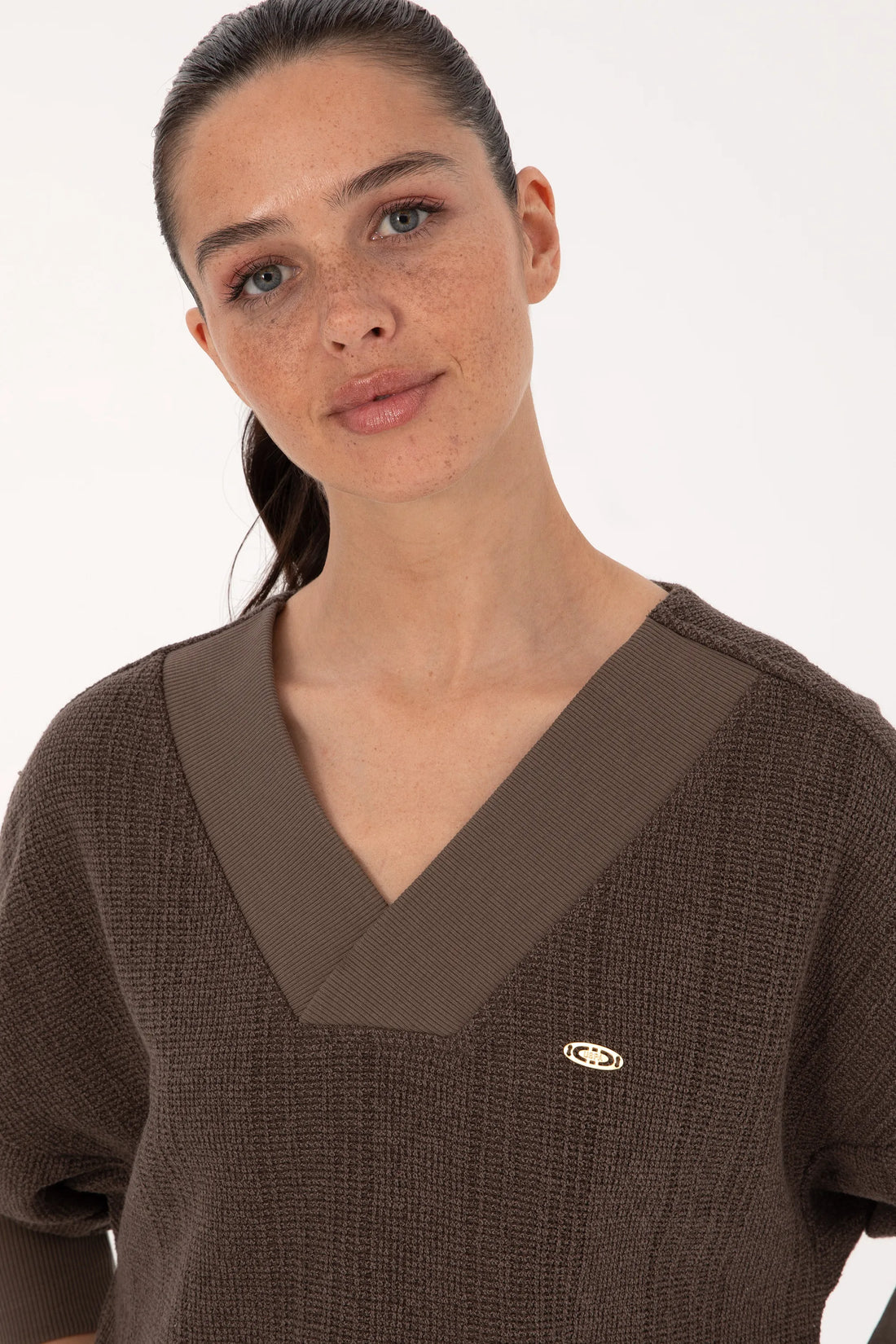 U.S. Polo Assn._Mink_Mink Knitted V-Neck Sweater_G082SZ0820 2242121_VR052_02