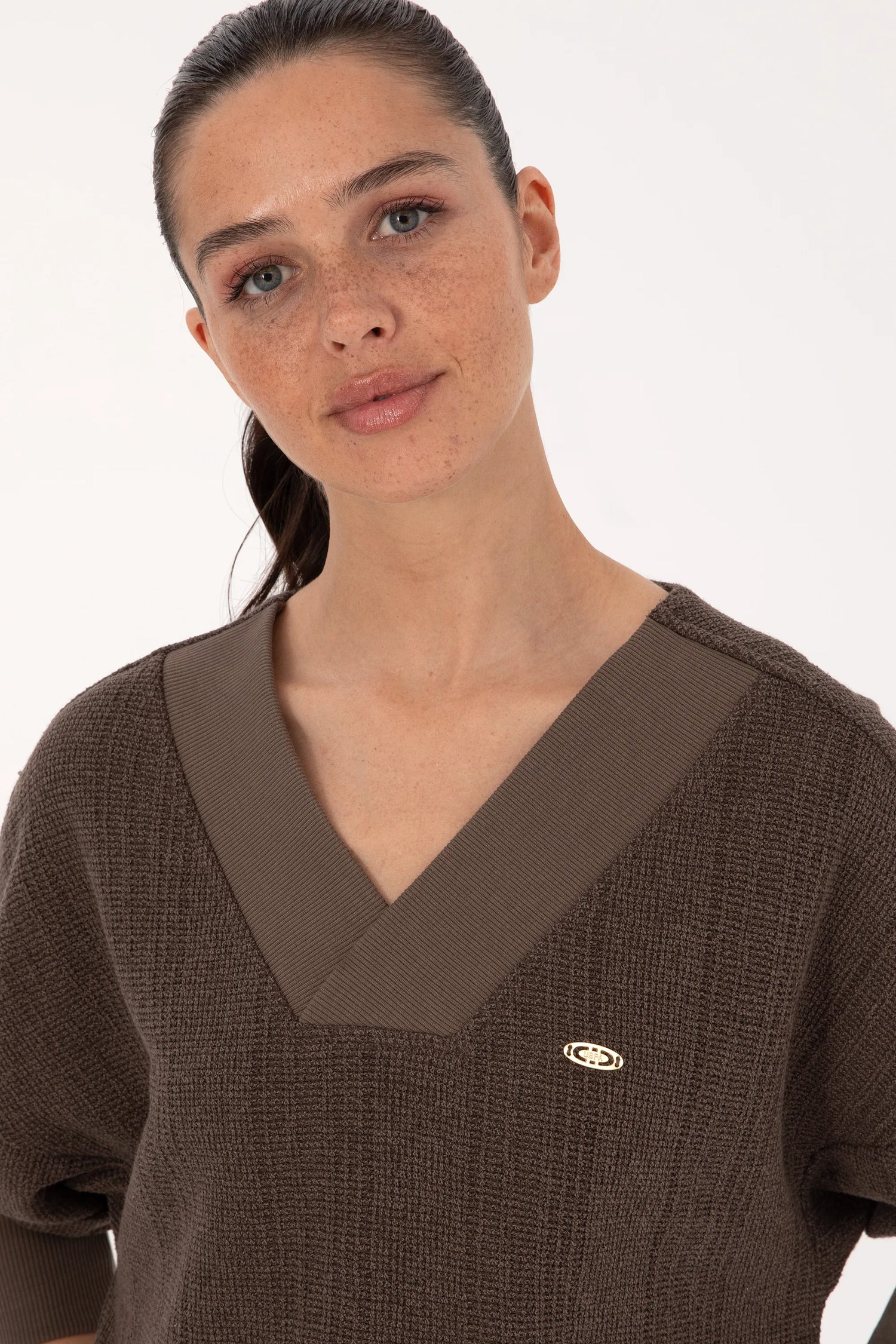 U.S. Polo Assn._Mink_Mink Knitted V-Neck Sweater_G082SZ0820 2242121_VR052_02