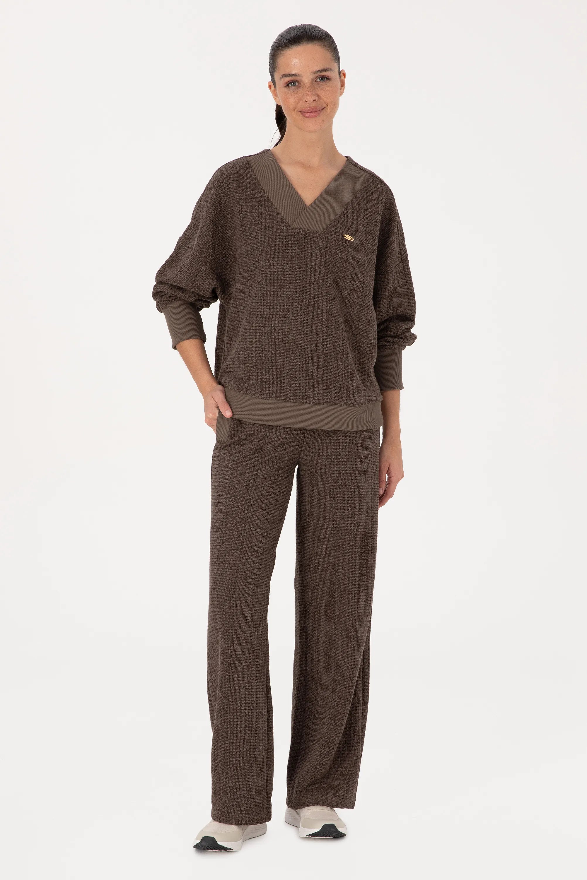 U.S. Polo Assn._Mink_Mink Knitted V-Neck Sweater_G082SZ0820 2242121_VR052_04