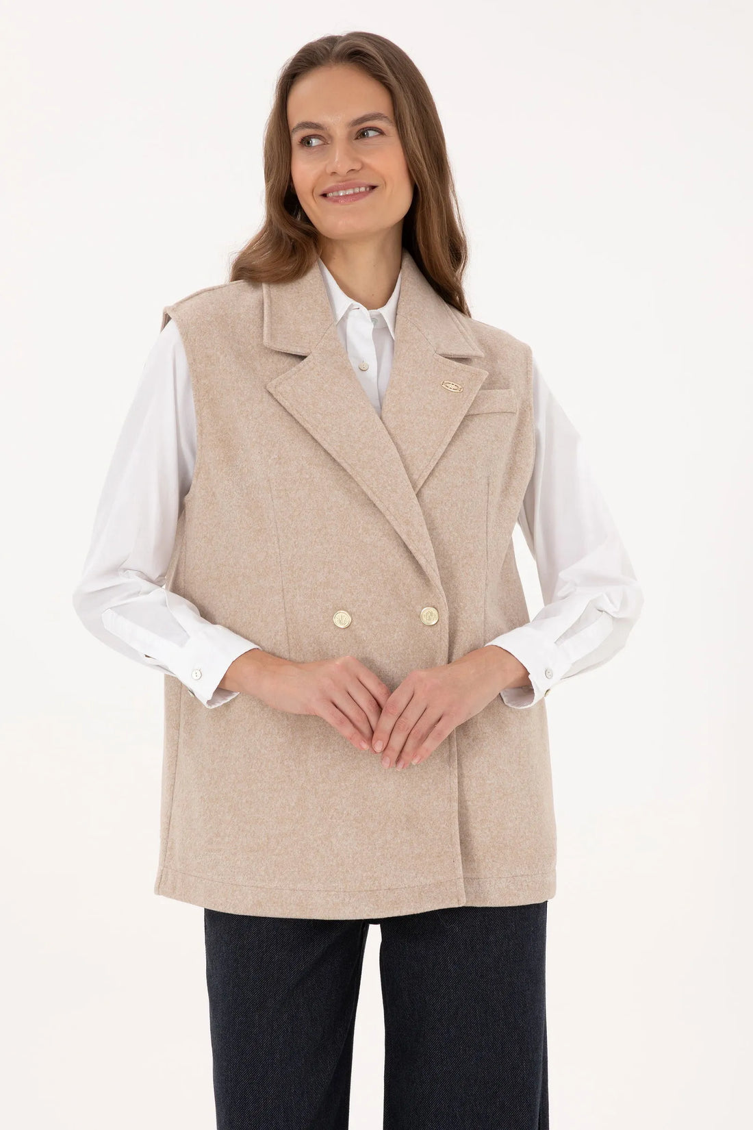 U.S. Polo Assn._Beige_Camel Melange Sweatshirt_G082SZ0820 2335690_VR122_01