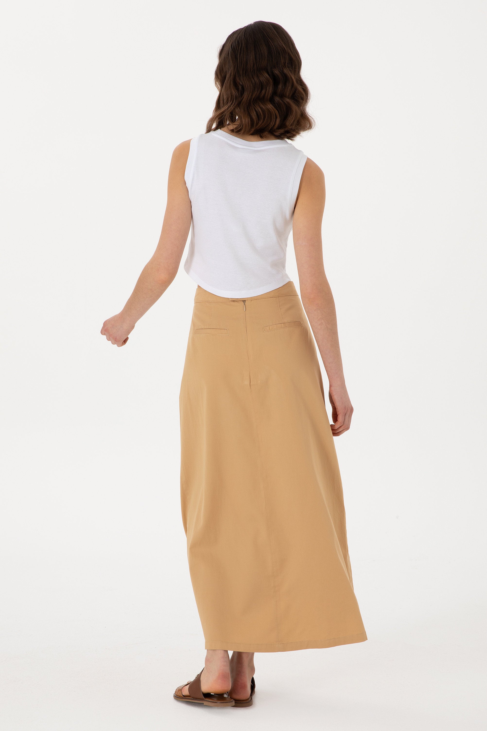 U.S. Polo Assn._Camel Long Skirt_G082SZ0980 2109752_VR015_04