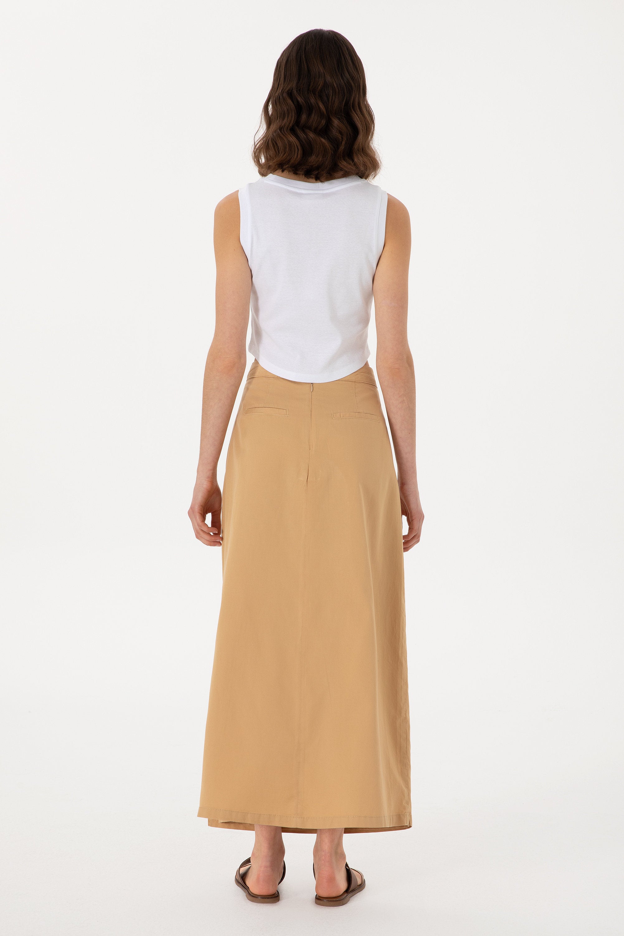 U.S. Polo Assn._Camel Long Skirt_G082SZ0980 2109752_VR015_05