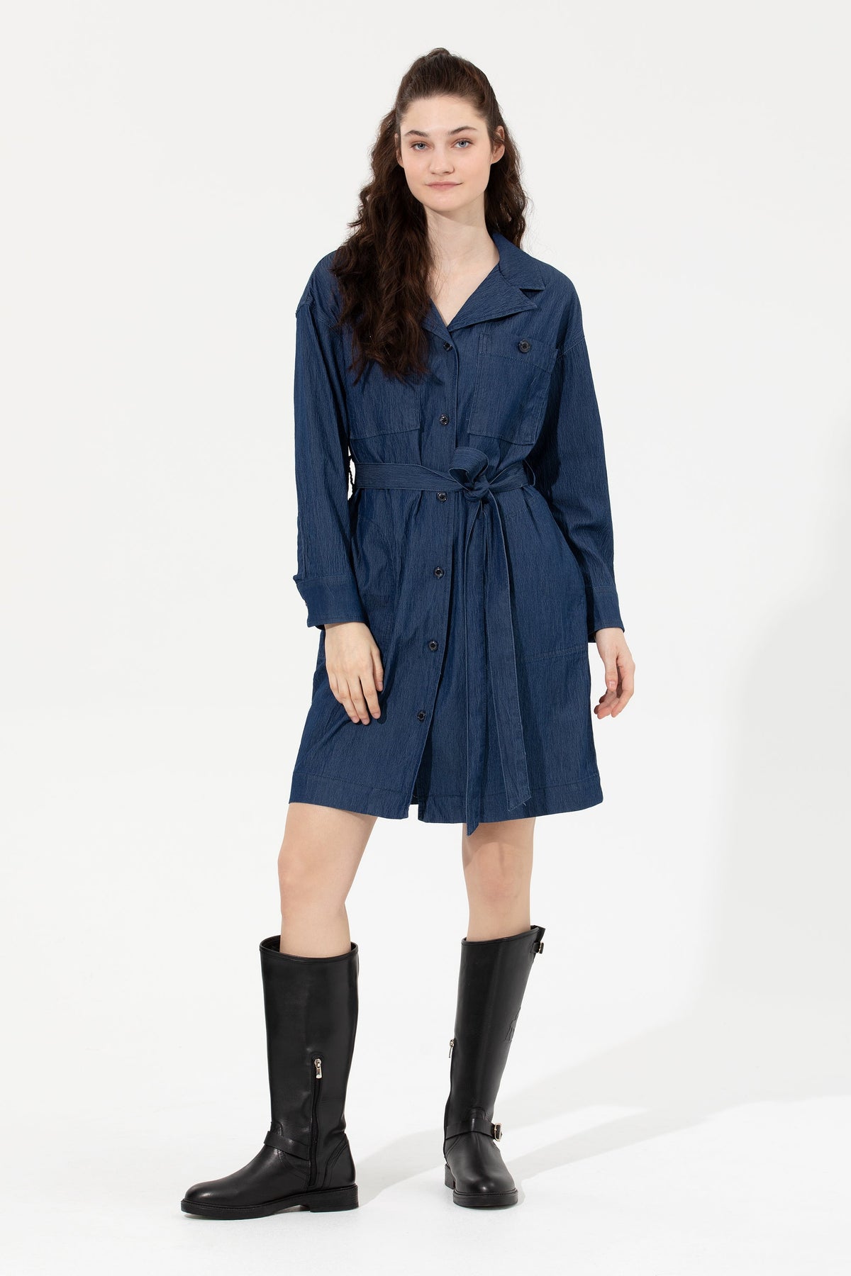 Dark Blue Denim Dress U.S. Polo Assn.