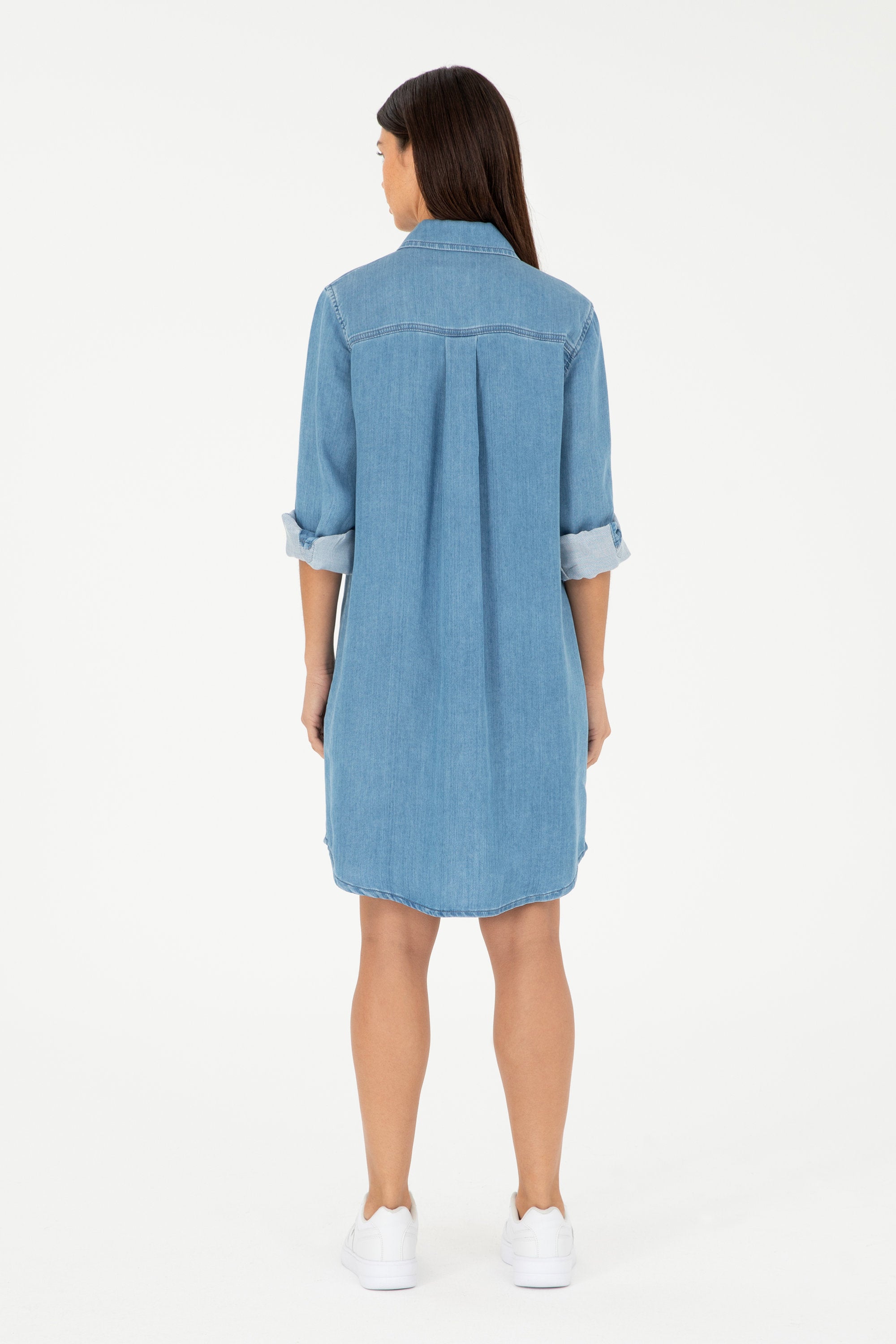 Blue Long Button Down Denim Dress_G082SZ0DE0 1923524_DN0021_05