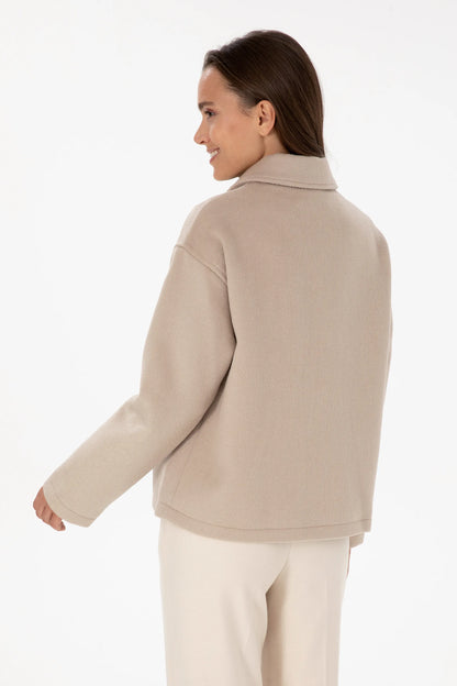 U.S. Polo Assn._Beige_Beige Wool Coat_G082SZ0MS0 2242481_VR088_05