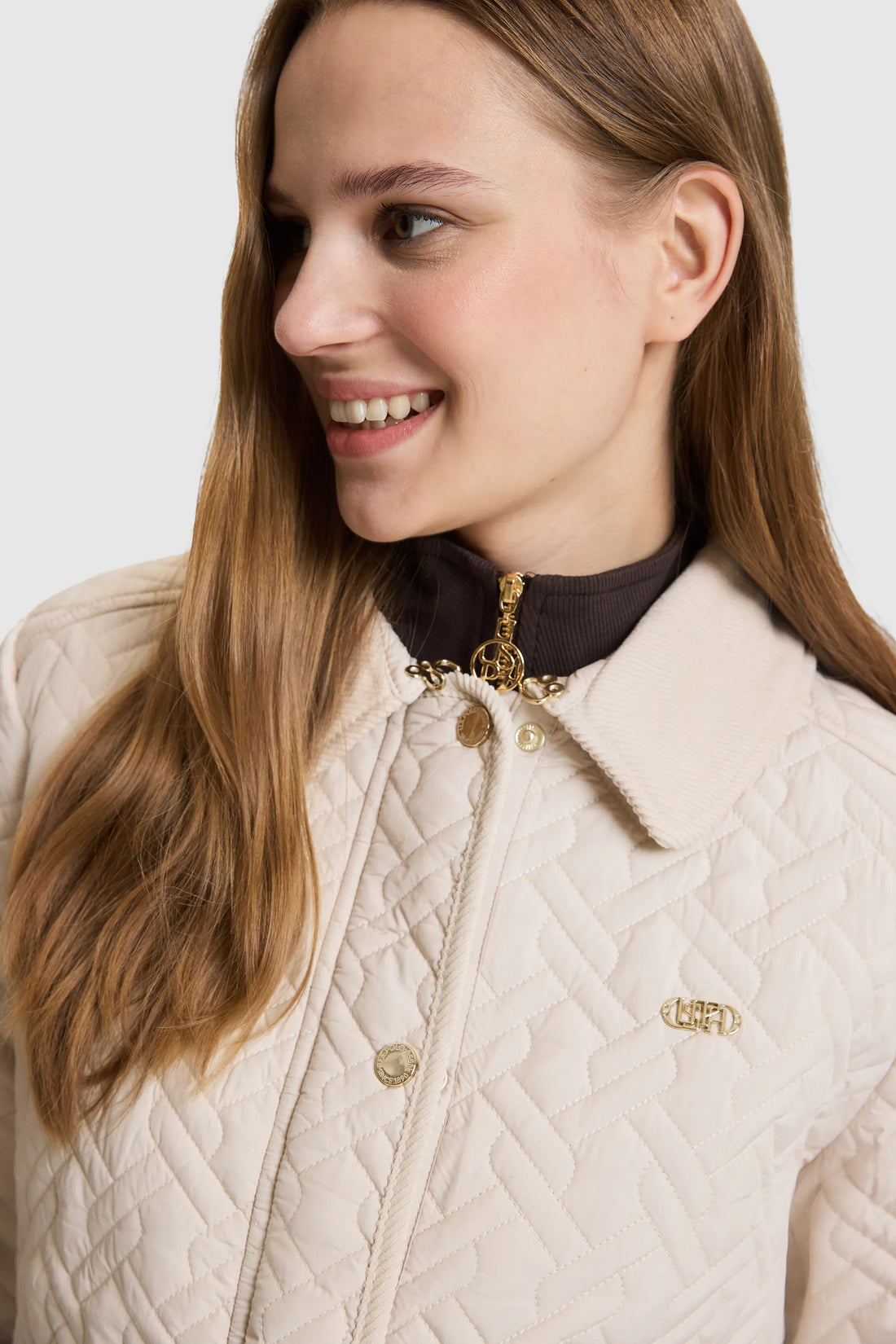 U.S. Polo Assn. Pearl Women Pearl Diamond Quilted Barn Jacket SKU: G082SZ0MS0 PU-13438_VR256 Image 02