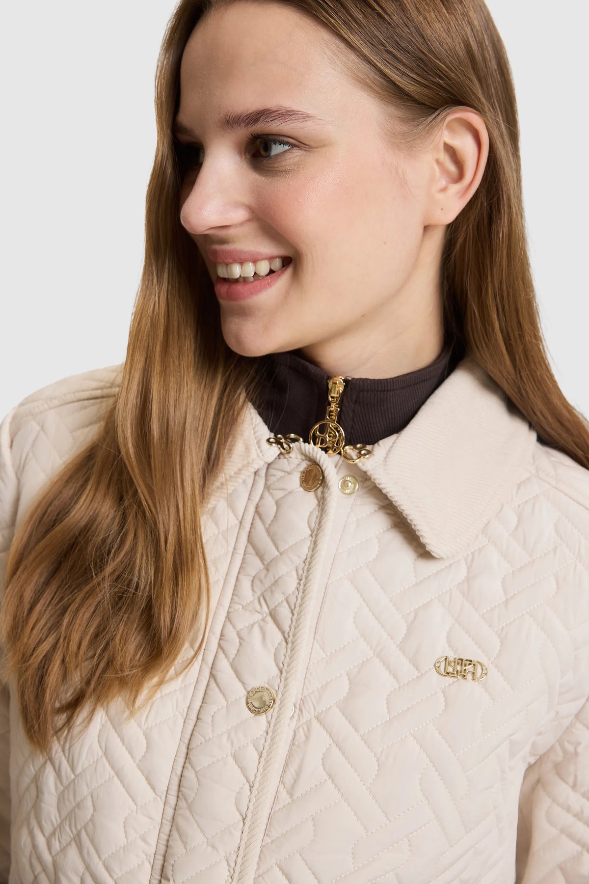 U.S. Polo Assn. Pearl Women Pearl Diamond Quilted Barn Jacket SKU: G082SZ0MS0 PU-13438_VR256 Image 02