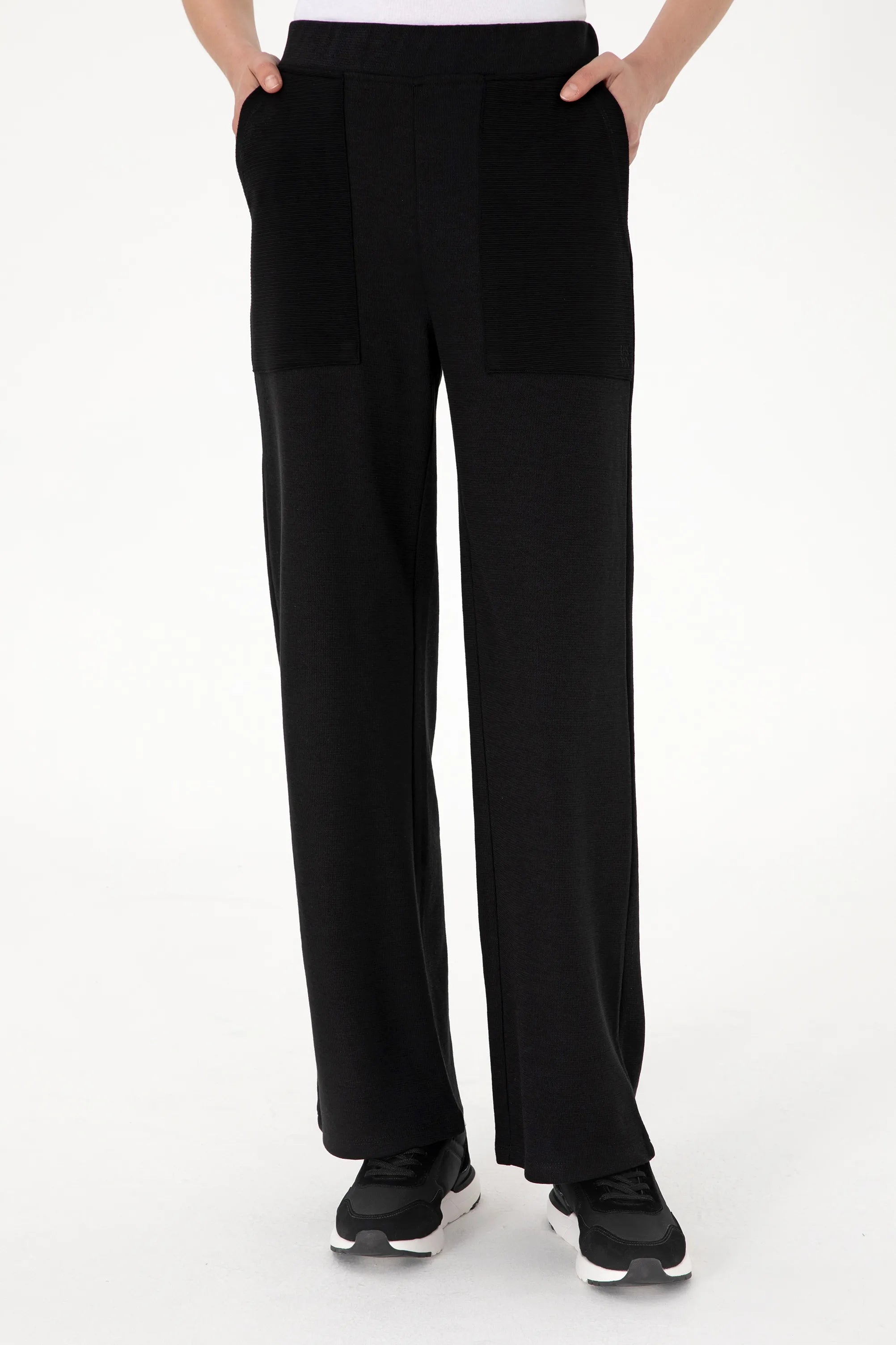 U.S. Polo Assn. Black Women Black Knitting Trouser SKU: G082SZ0OP0 2104167_VR046 Image 02