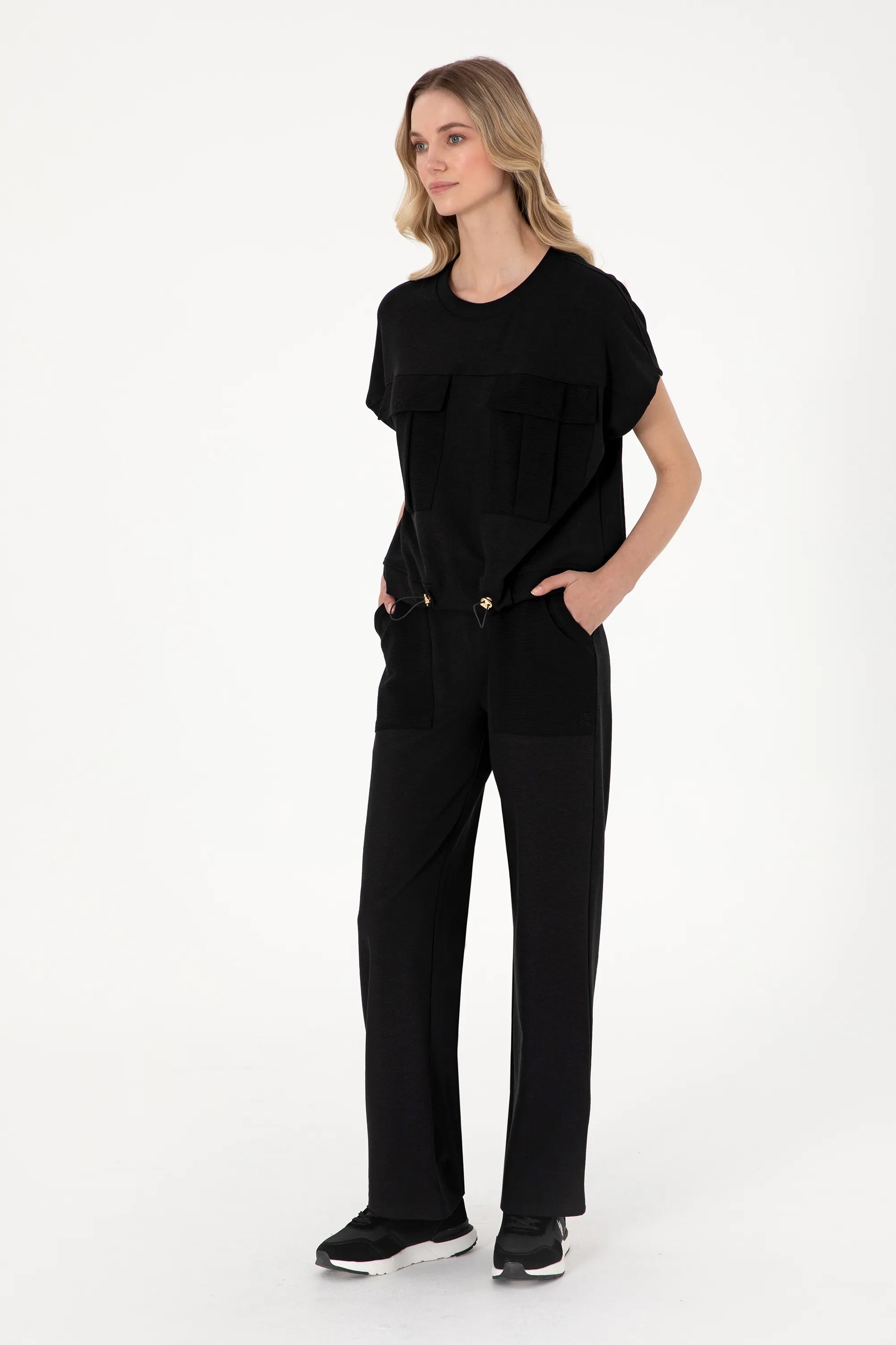 U.S. Polo Assn. Black Women Black Knitting Trouser SKU: G082SZ0OP0 2104167_VR046 Image 03