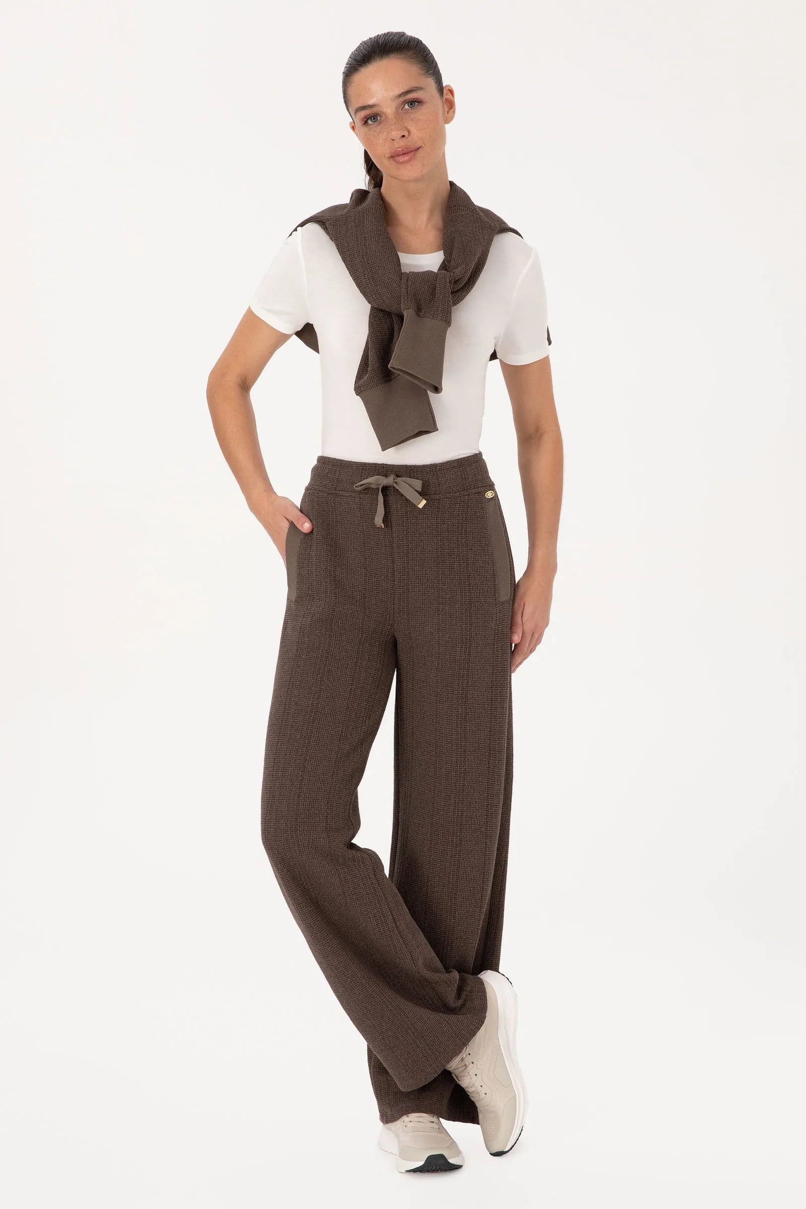 U.S. Polo Assn._Mink_Mink Knitted Slip On Trousers_G082SZ0OP0 2240670_VR052_01