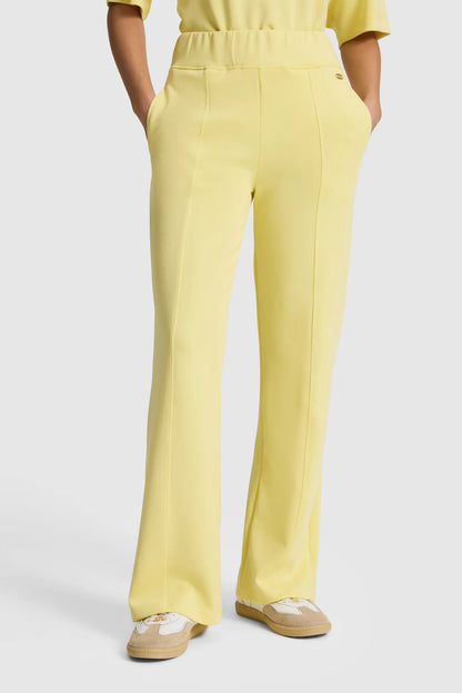 U.S. Polo Assn. Light Yellow Women Light Yellow Knitted Straight Leg Slip on Trousers SKU: G082SZ0OP0 PU-12077_VR004 Image 02