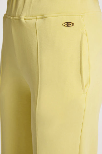 U.S. Polo Assn. Light Yellow Women Light Yellow Knitted Straight Leg Slip on Trousers SKU: G082SZ0OP0 PU-12077_VR004 Image 05