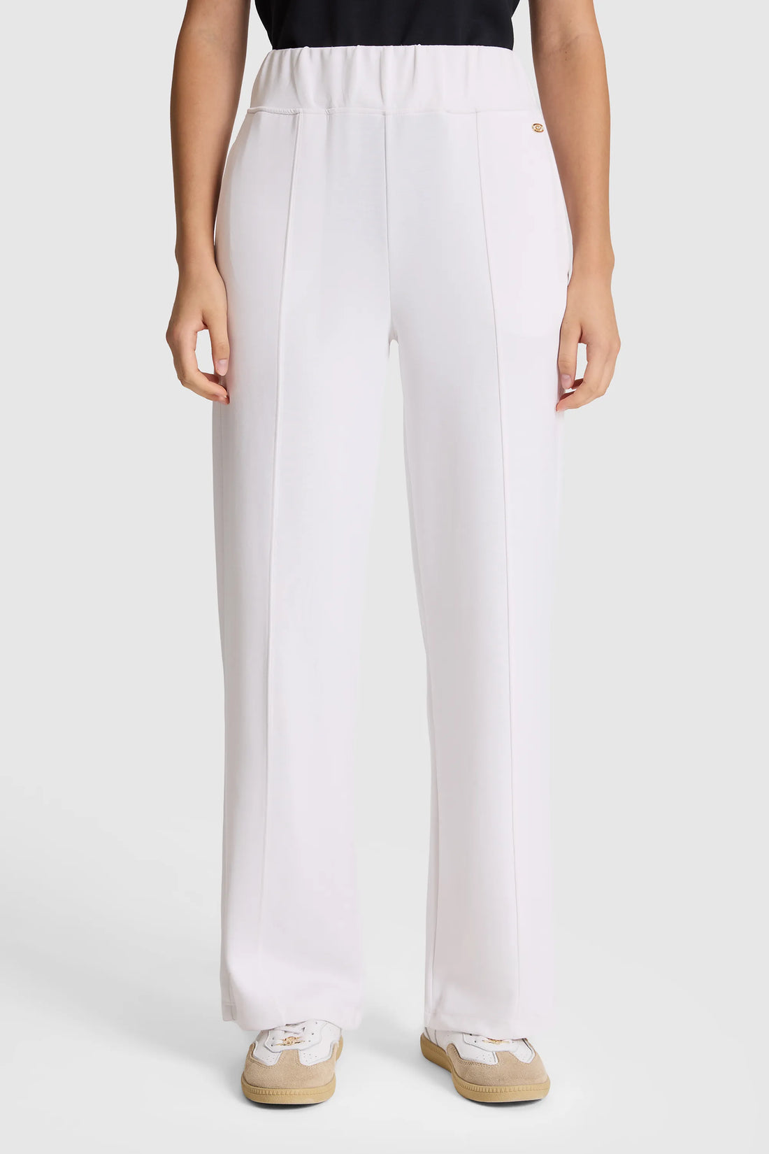 U.S. Polo Assn. White Women White Knitted Straight Leg Slip on Trousers SKU: G082SZ0OP0 PU-12077_VR013 Image 02